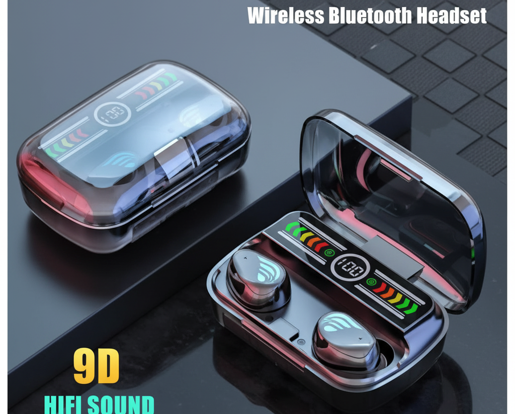 Wireless Bluetooth Earbuds M27 – True Wireless Earbuds With Noise Cancelling & Long Battery Life