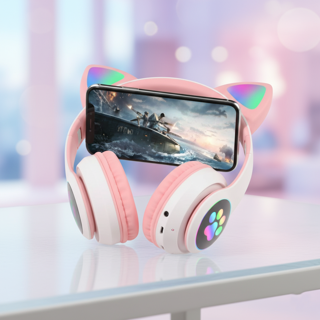 Cat Earheadphones - Wireless Headphones With Noise Cancelling Earbuds & Long Battery Life