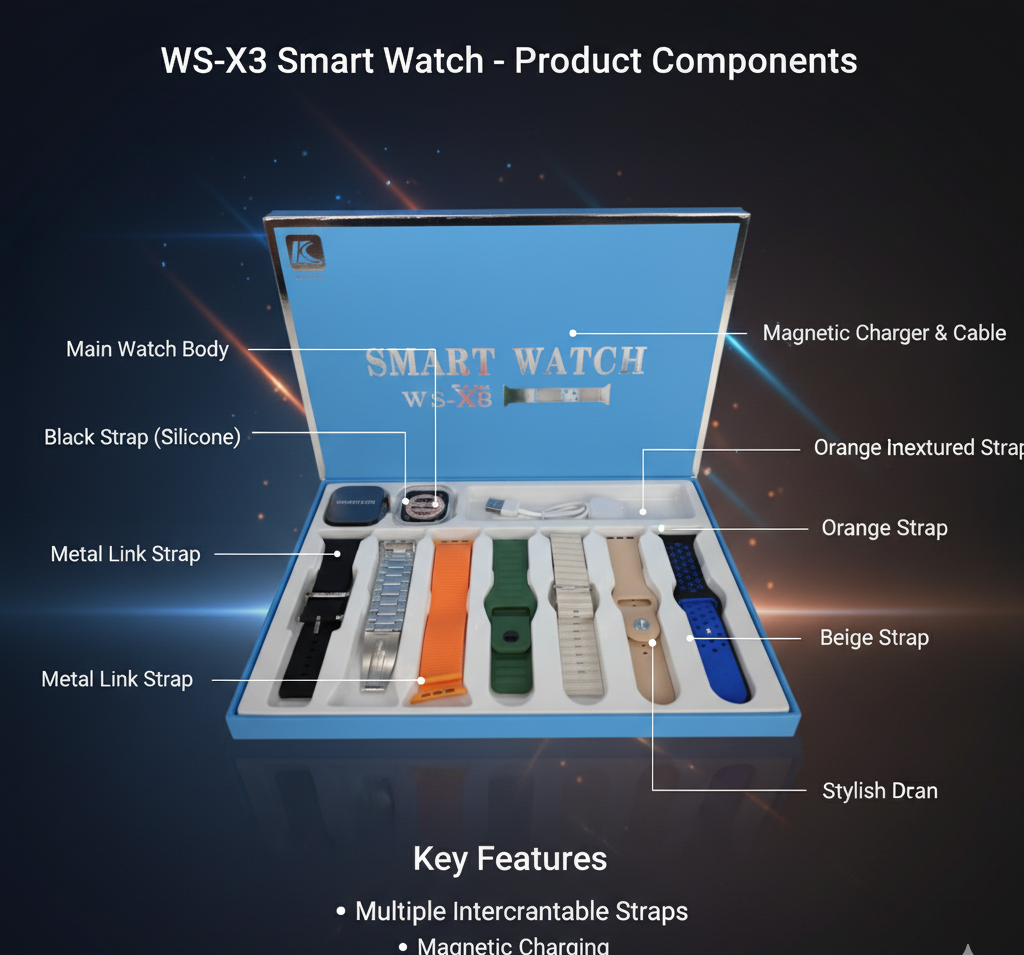 Smartwatch Watch 9 Max – Fitness Tracker With Heart Rate Monitor & Long Battery Life